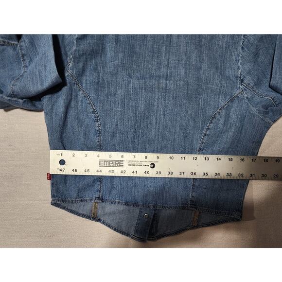 Levi's women's daryn corset long sleeve blouse large - Picture 7 of 7